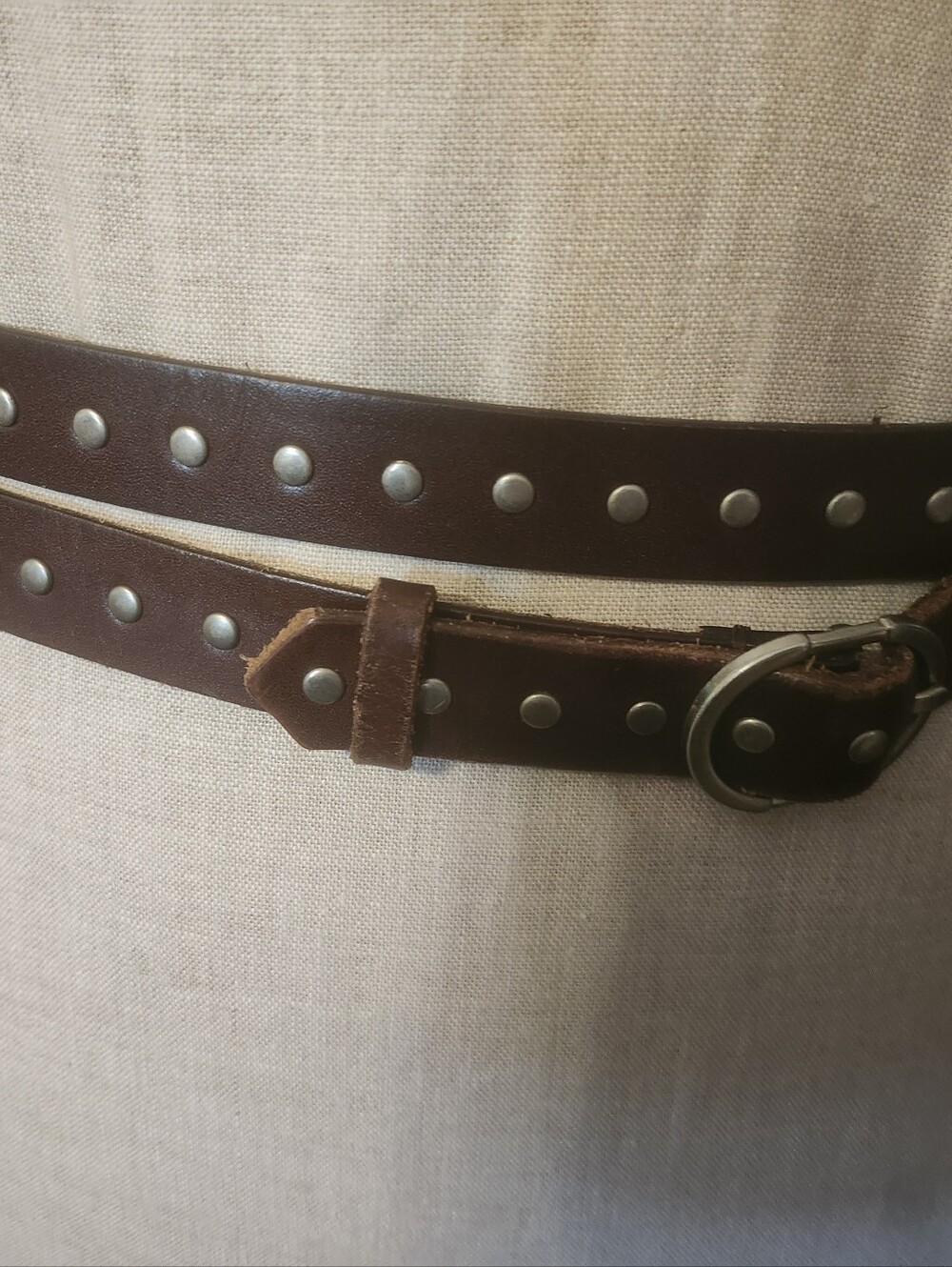 Silpada Brown Leather Studed Wrap Belt